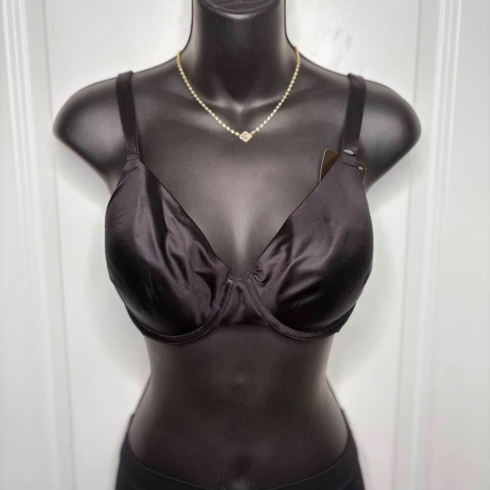 Bali Powershape Back Smoothing Minimizer Bra Black Underwire 34C
Full Coverage